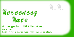 mercedesz mate business card